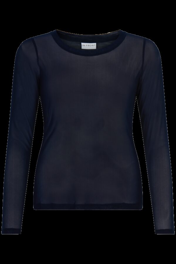 IN FRONT Gro Mesh T-shirt, Farve: Navy, Størrelse: S, Dame - IN FRONT