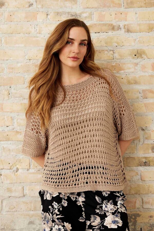 IN FRONT Nova Knit Bluse, Farve: Sand, Størrelse: M/L, Dame - IN FRONT