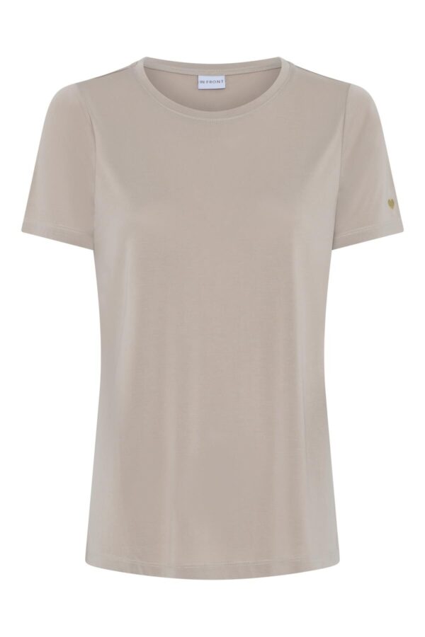 IN FRONT Nina T-shirt, Farve: Beige, Størrelse: XL, Dame - IN FRONT