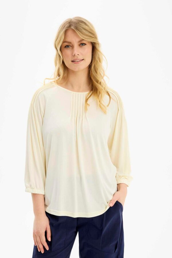 IN FRONT Sol Bluse, Farve: Creme, Størrelse: XL, Dame - IN FRONT